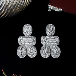 StyleCast Silver-Plated Rhinestone Studded Contemporary Studs-image-24