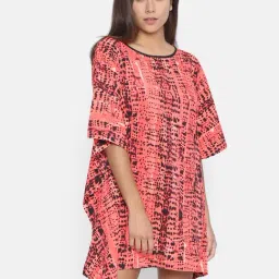 The Kaftan Company Orange Printed Kaftan-image-24
