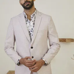 MR BUTTON Tailored-Fit Single Breasted Blazer-image-46