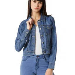 Miss Chase Blue Cotton Jacket-21