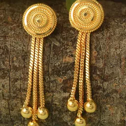 MEMOIR Gold-Plated Contemporary Drop Earrings-image-54
