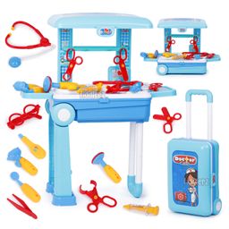 Fiddlerz Doctor Set Role Play Toy with Convertible Suitcase 14 Pieces - Blue-22