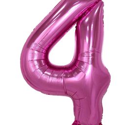 Shopperskart 4th Number Foil Balloon Pink - Height 81 cm-25