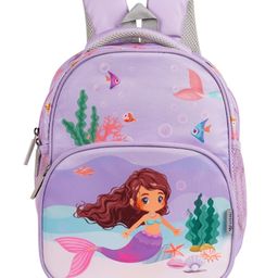 Vismiintrend  Mermaid Print School Bag  for Kids Purple - 12 Inches-image-6