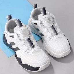 Oh! Pair Sneakers with Lace Up Closure & Stripe Design  - Black-image-44