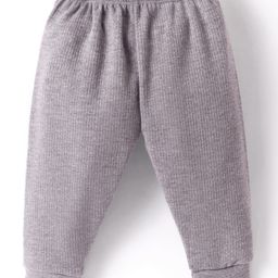 CUCUMBER Female Cotton Knit Full LengthFleece & Woollen Pant - Light Grey-image-20