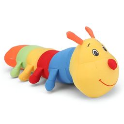 Tickles Mutlicolor Catterpillar Stuffed Soft Plush Animal Toy Love Girl (Color: Multi-Color Length 38 cm)-picture-9