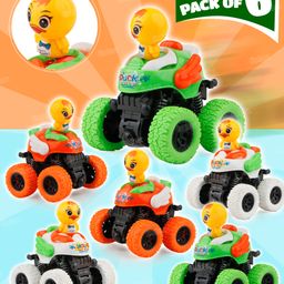 Fiddlerz Friction Cars for Kids Push and Go Toy Vehicles Duck Face Cartoon Cars for Toddlers Crawling Vehicle Toy for Boys and Girls (Pack of 6)-24
