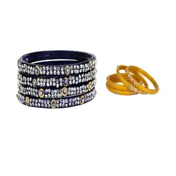 SOMIL Set of 20 Blue Alloy Bangles-image-71
