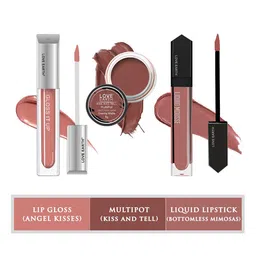 LOVE EARTH Set Of Lip Gloss 3ml & Liquid Lipstick 6ml with Lip & Cheek Tint 8g-picture-45