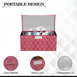 Aura Maroon Set of 6 Regular Drawer Organiser Organisers image 2