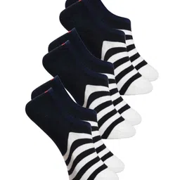 BAESD Unisex Pack Of 3 Striped Shoe Liner Socks-54