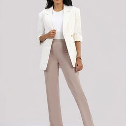 Blissclub Women Original Straight Fit High-Rise Trousers-image-41