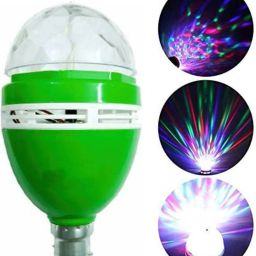 360 Degree Rotating Crystal LED Bulb disco Light, LED Light, LED Disco Light for Party,Function,Diwali,Christmas Decoration/multipal Lighting Modes Single Disco Ball Disco Ball Set-0