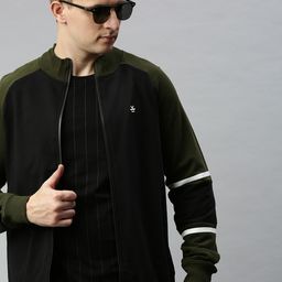WROGN Men Black Slim Fit Solid Sweatshirt-image-64