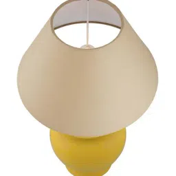 Homesake Yellow Ceramic Table Lamp with Cone Shade (Bulb Included) - Set of 1 image 3