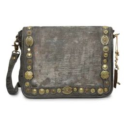 Art N Vintage Silvia Grey Leather Embellished Medium Sling Handbag-picture-17