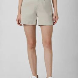 Van Heusen Grey Cotton Regular Fit Shorts-image-93