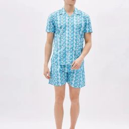 Sweet Dreams Sea Green Regular Fit Printed Nightwear Set-image-85