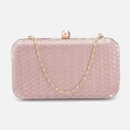 Carlton London Rose Gold Textured Medium Clutch-34