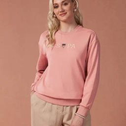 U.S. Polo Assn. Peach Cotton Printed Sweatshirt-image-7