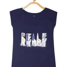 Elle Kids Blue Cotton Printed Top-image-51