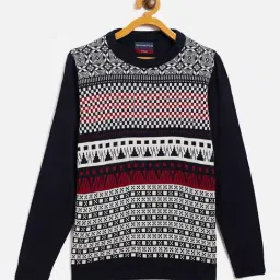 Crimsoune Club Kids Multicoloured Printed Sweater-image-6