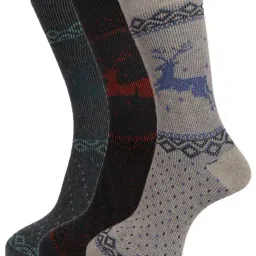 Dollar Multi Cotton Self Pattern Socks - Pack of 3-picture-12