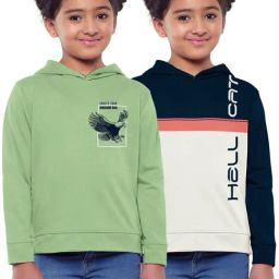 HELLCAT Green & Blue Printed Full Sleeves Sweatshirt(Pack Of 2)-image-84