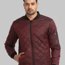 Park Avenue Grey & Maroon Regular Fit Reversible Jacket-picture-24