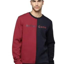 ALCIS Navy & Red Regular Fit Sweatshirt-24