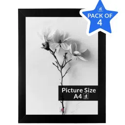Art Street Black Engineered Wood A4 Size Certificate & Document Photo Frames - Set of 4 image 4
