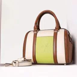 Allen Solly Beige & Brown Color Block Free Size Handbag-image-38