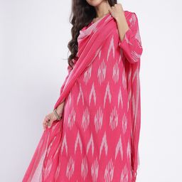 Anouk Rustic V-Neck Abstract Woven Design Kurta With Trousers & Dupatta-picture-41