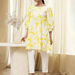Biba Lime Cotton Printed Kurta-picture-18