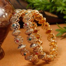 YouBella Gold Plated Stylish Bangles-24