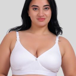 Fabme Non Padded Non-Wired Plus Seamless Cotton Maternity Bra-All Day Comfort-17