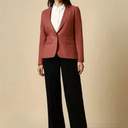 Allen Solly Red Plain Blazer image 4