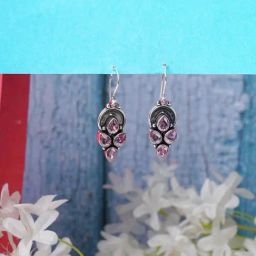 IMLI STREET Pink Classic Design Crystal Drop Earrings-picture-13
