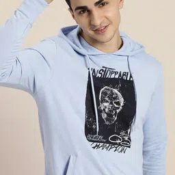 HERE&NOW Graphic Printed Hooded Pure Cotton Sweatshirt-picture-56