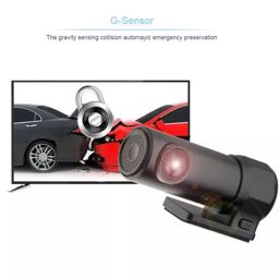 CAMLEIGH G-Sensor WiFi Dash Camera Black with 170° Ultra-Wide Angle, 360° Rotation, App Control & Night Vision image 2