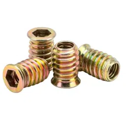 GENERIC M8x15 mm Wood Insert Screws Bolts/Nuts Gold (Pack of 25 Pcs)-image-8