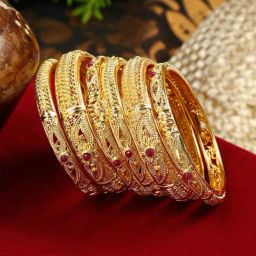 YouBella Gold Plated Stylish Bangles-35