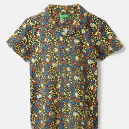 United Colors of Benetton Boys Multicolor Floral Print Shirt-picture-26