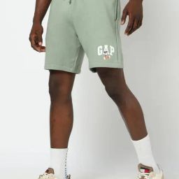GAP Green Regular Fit Graphic Shorts-image-51