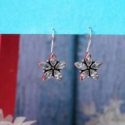 IMLI STREET Silver Classic Design Crystal Drop Earrings-picture-0