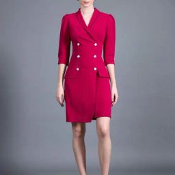 Miss Chase Red Plain Dress-image-29