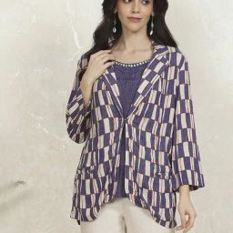 Biba Blue Viscose Printed Top-picture-12