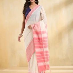 Fabindia White Woven Saree-picture-14