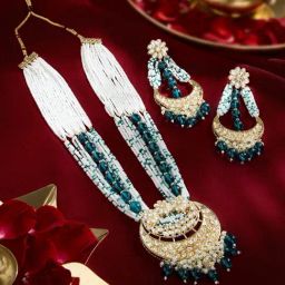 Zaveri Pearls Green Alloy Sets for Women-image-90